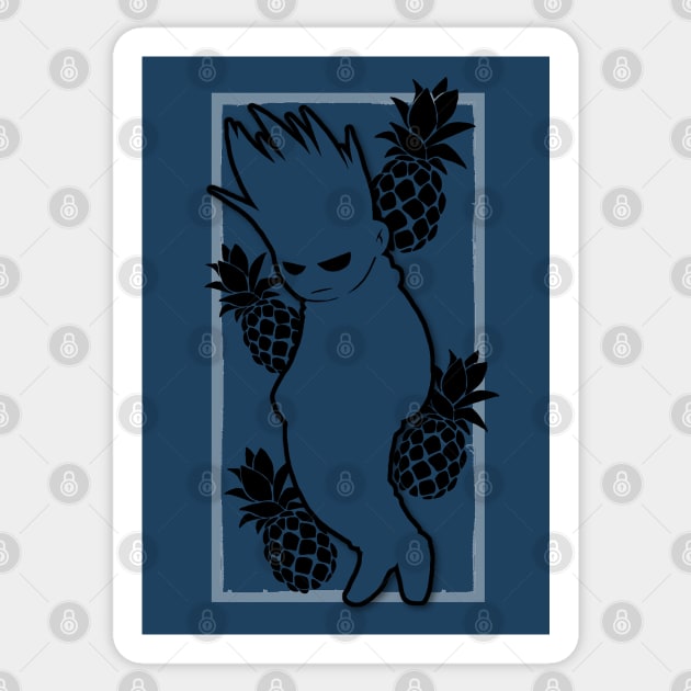 Tom black pineapples Sticker by Dolokos